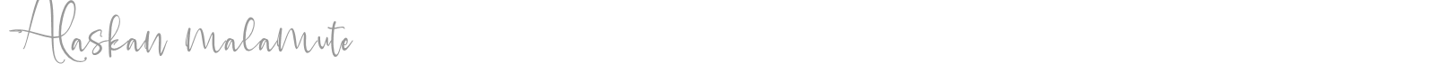 Alaskan malamute font preview